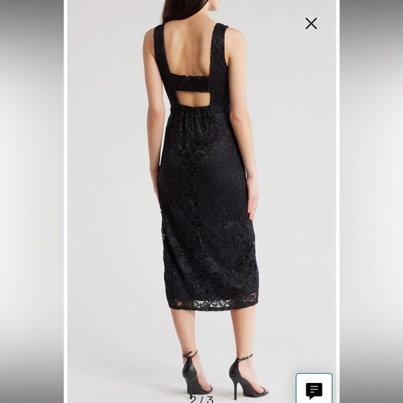 Navy Sam Edelman Midi Lace Dress - Picture 3 of 3